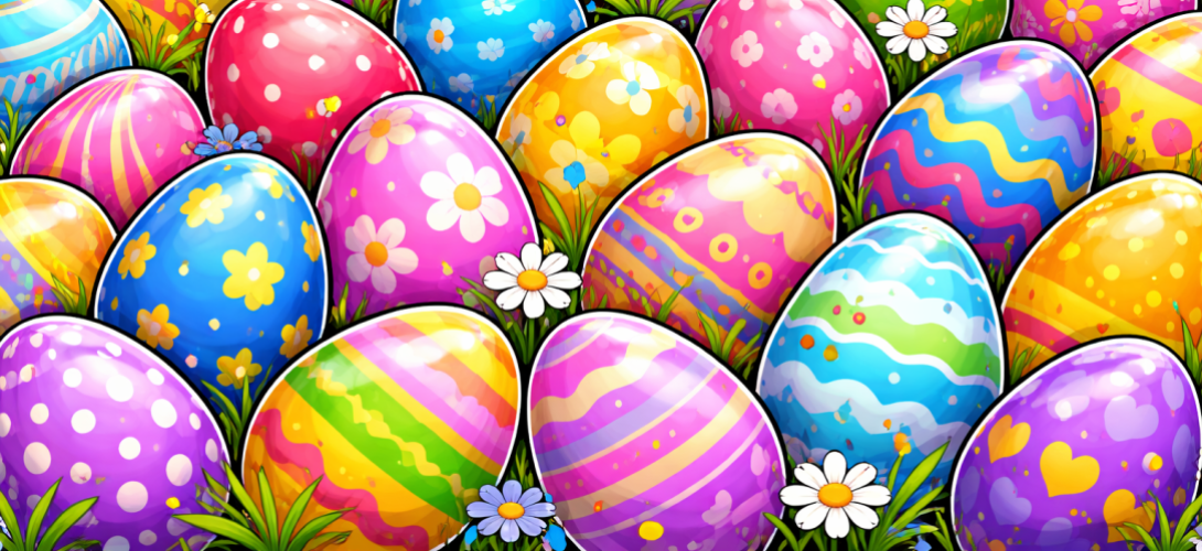 Knallbunte Ostereier